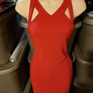 Topshop Bodycon Fire Engine Red Mini Dress